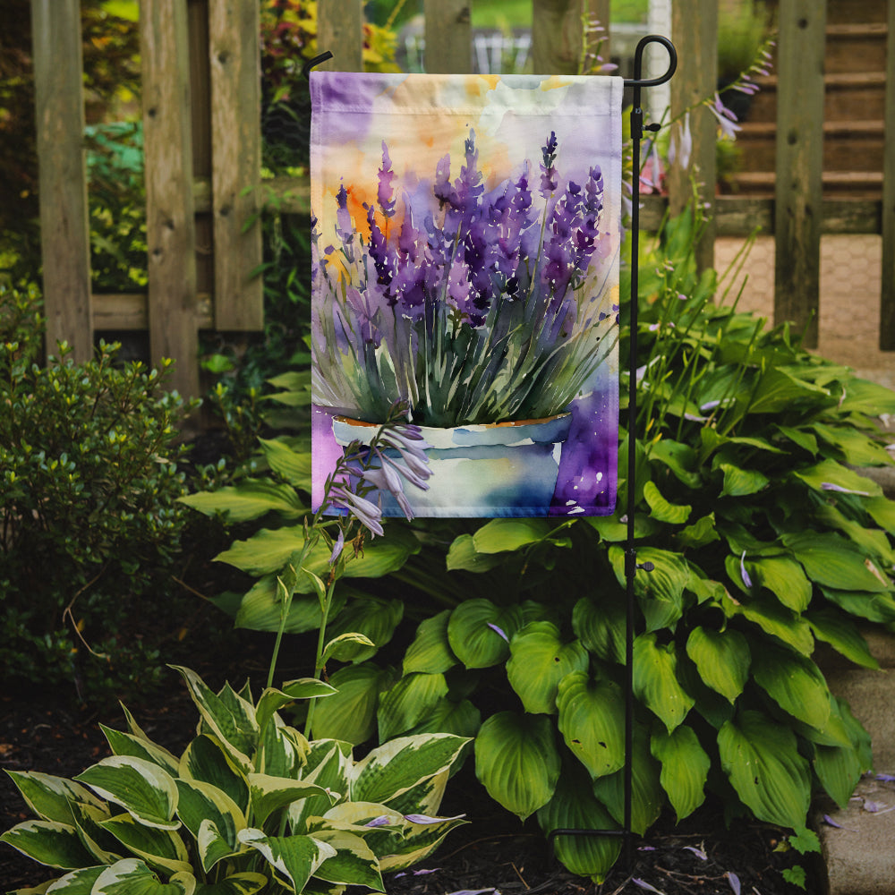 Lavender in Watercolor Garden Flag-1
