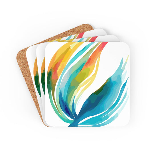 Coaster Set of 4 for Drinks Strength and Courage Design-0